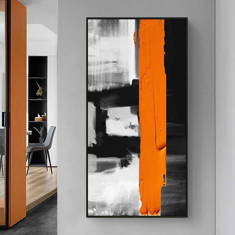 莫兰迪沙发后挂画客厅现代简约装饰画落地巨幅大尺寸北欧壁画玄关
