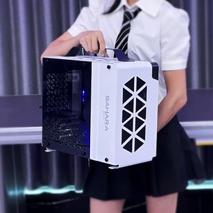 撒哈拉立方体 电脑机箱台式机MATX全侧透ITX迷你小主机箱游戏水冷