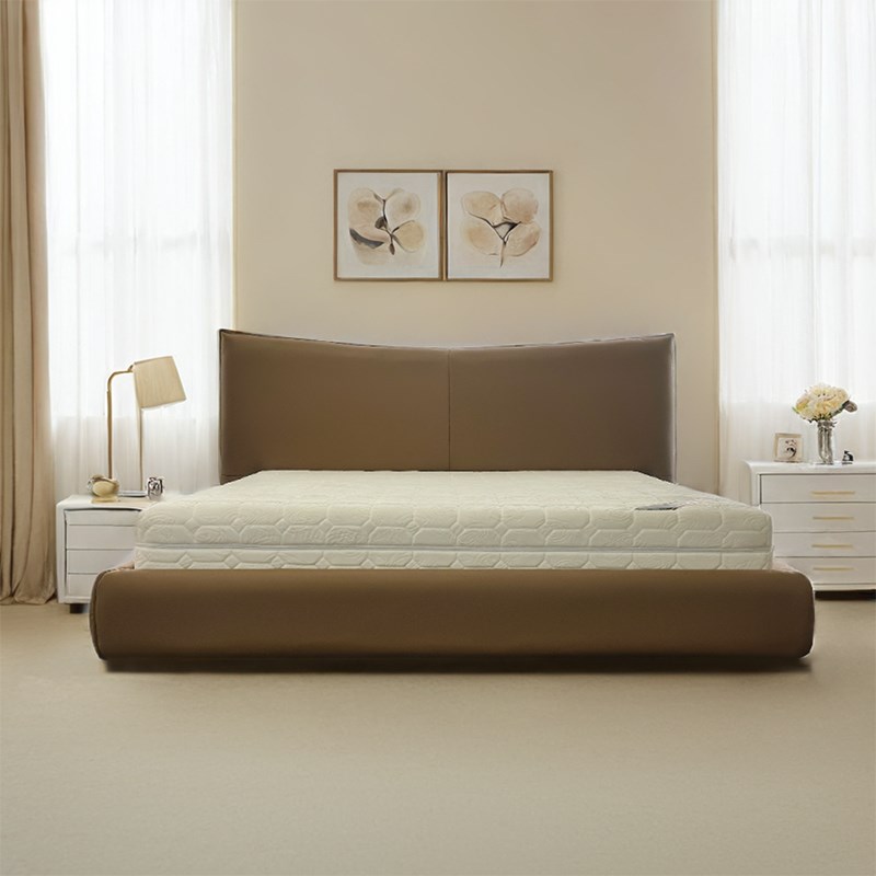 香奈面包真皮床现代简约主卧轻奢高端大气黑色网红双人大床软包床