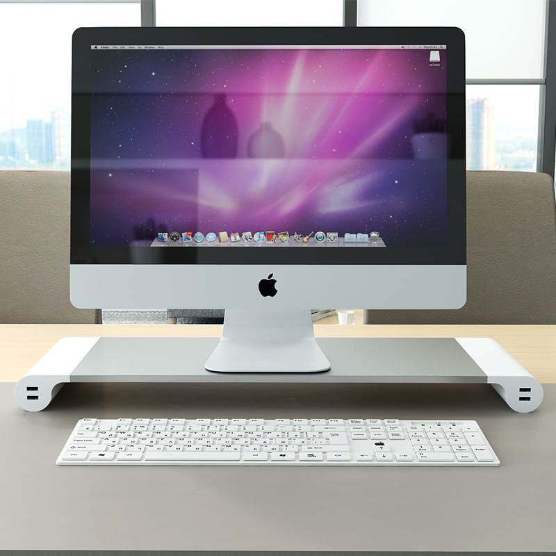 办公室电脑显示器增高架多功能带USB口可充电MAC一体机台式液晶显