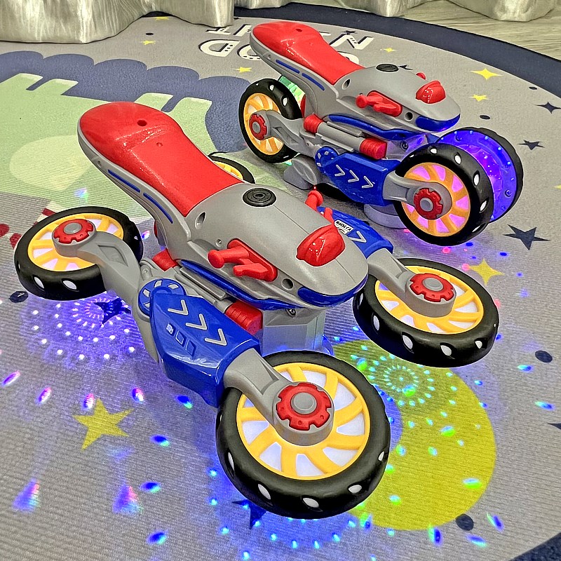 儿童电动玩具炫彩特技摩托车0-2一3岁宝宝男女孩早教智力开发礼物