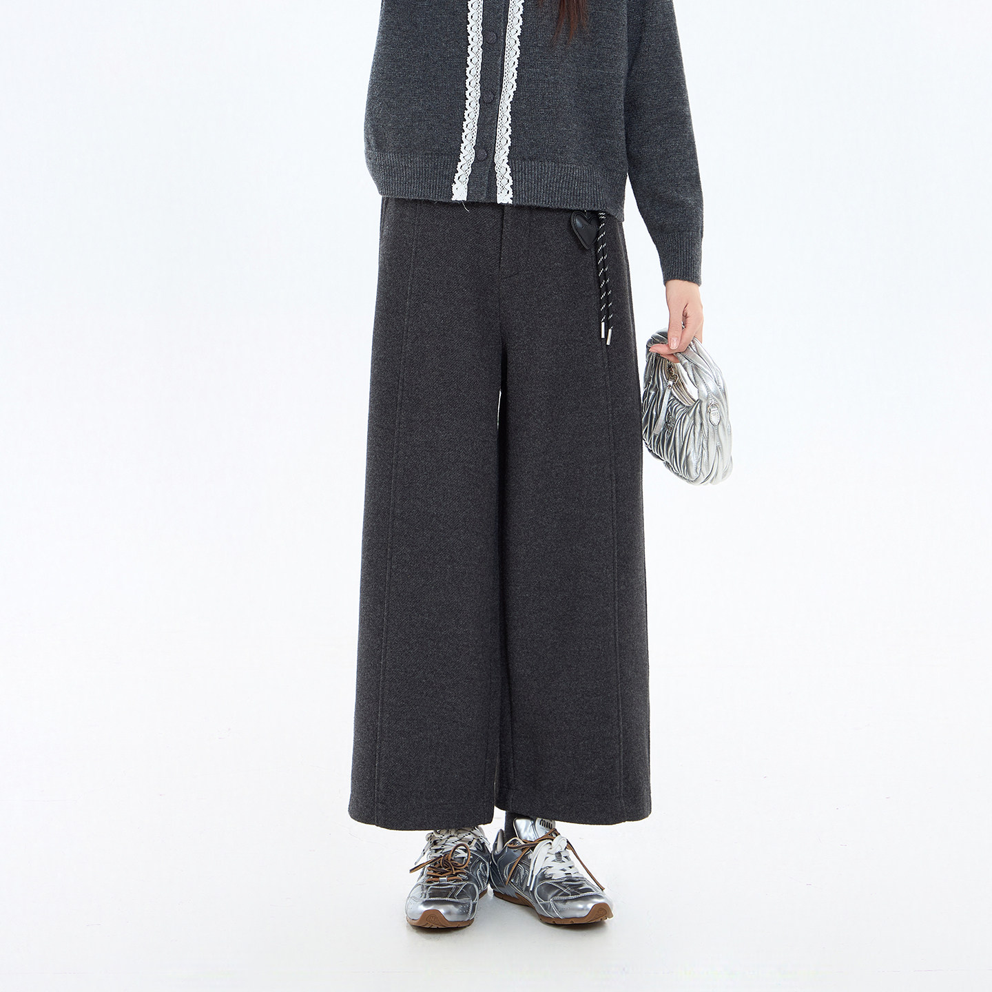 蜜澳2025秋冬新款休闲裤运动裤抽绳阔腿裤百搭时尚显瘦直筒裤女,女装/女士精品,休闲裤,淘宝优惠券,粉丝福利购,淘宝优惠卷