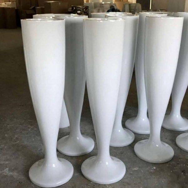 玻璃钢月光杯落地花瓶简约客厅花插干花酒店会所样板房花器花盆