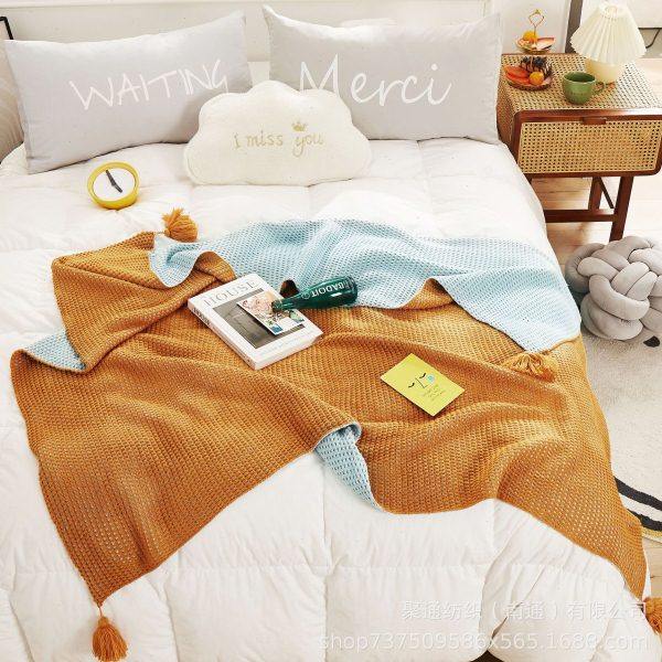 双面针织毛毯沙发盖毯北欧流苏毯子粗毛线公室午睡毯摄影道具,饰品/流行首饰/时尚饰品新,线,淘宝优惠券,粉丝福利购,淘宝优惠卷
