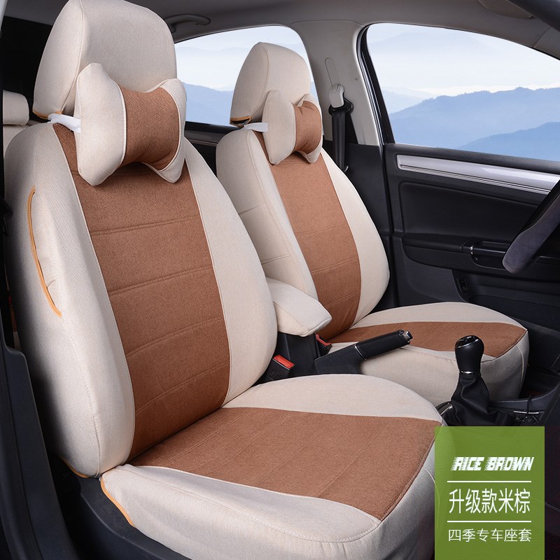 汽车座套全包亚麻布艺四s季坐垫定做卡罗拉朗逸英朗宝来专用座椅