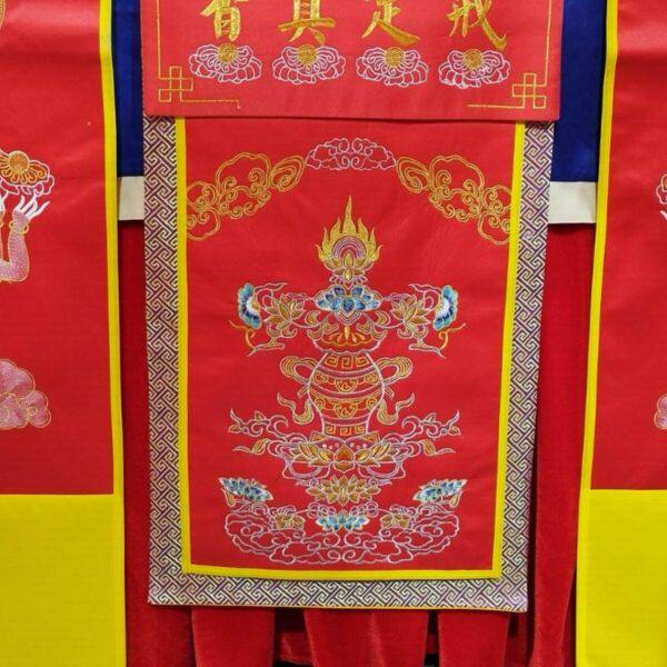 佛具用品刺绣工艺品桌围佛台桌裙桌套盘布飞天图案佛堂寺庙用品