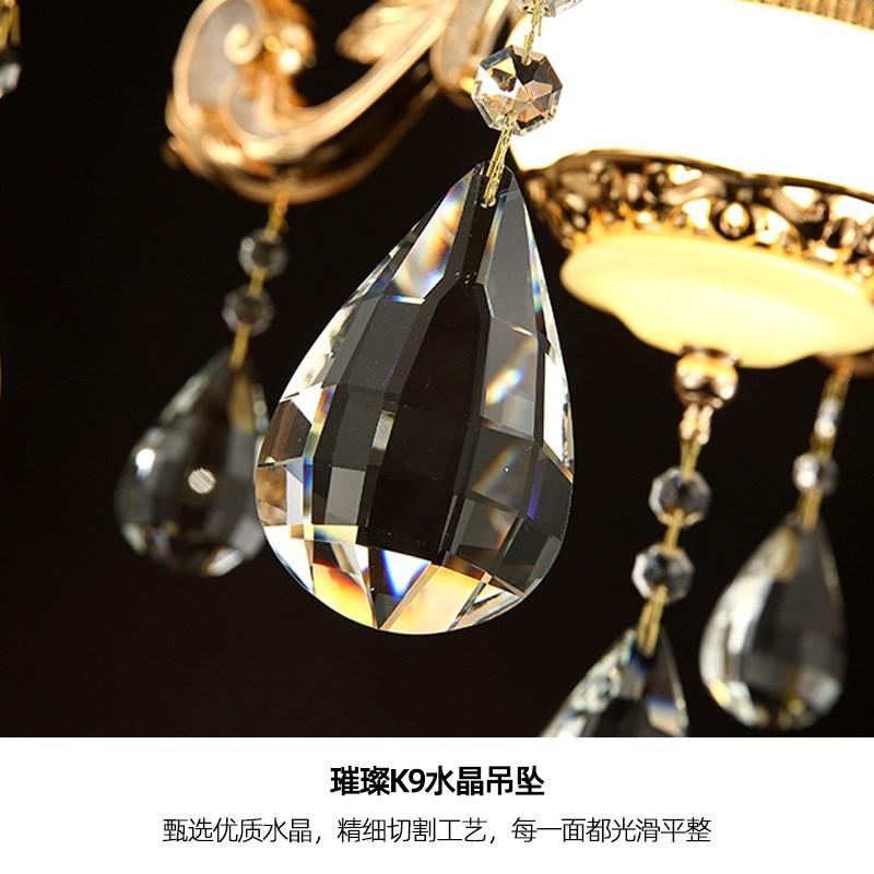 欧式轻奢玉石水晶吊灯酒店v大堂楼盘售楼部高档奢华别墅复式楼大