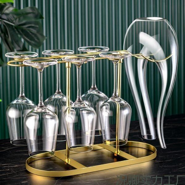 创意红酒杯架倒挂家用脚杯挂架轻奢醒酒器一体酒架摆件悬挂突贸,收纳整理,红酒架,淘宝优惠券,粉丝福利购,淘宝优惠卷