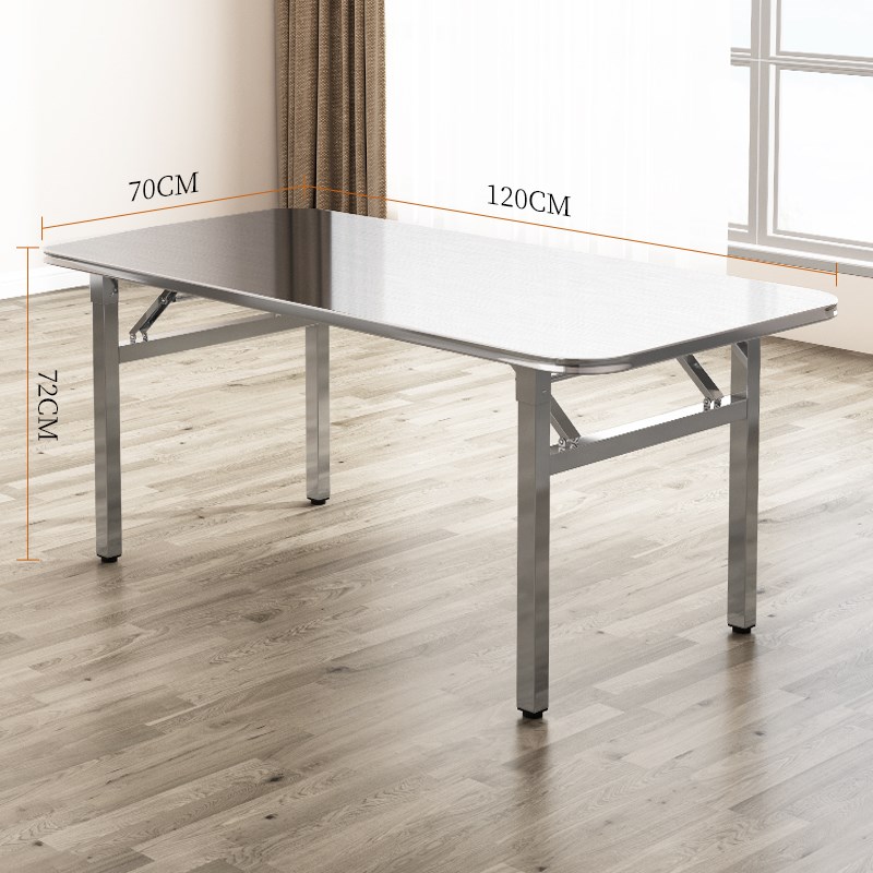 不锈钢可折叠方桌摆摊户外简易家C用吃饭桌椅长方桌餐桌折叠桌桌