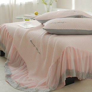 巢歌冰丝凉席三件套夏季 凉感可机洗床裙A类抗菌豆豆席子双人床盖
