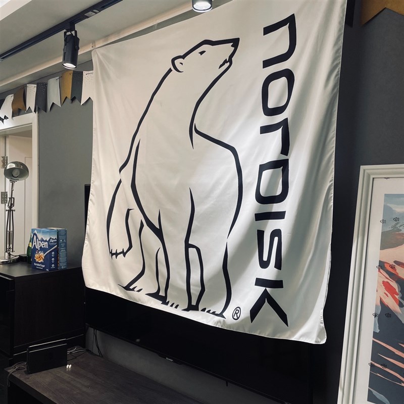 户外 大白熊 nordisk 黑白创意 挂布挂毯 简约 帐篷露营
