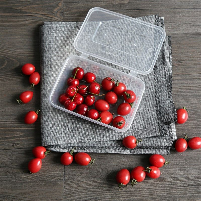 促销一次性打包盒750ML连体餐盒加厚长方形饭盒外卖盒300套