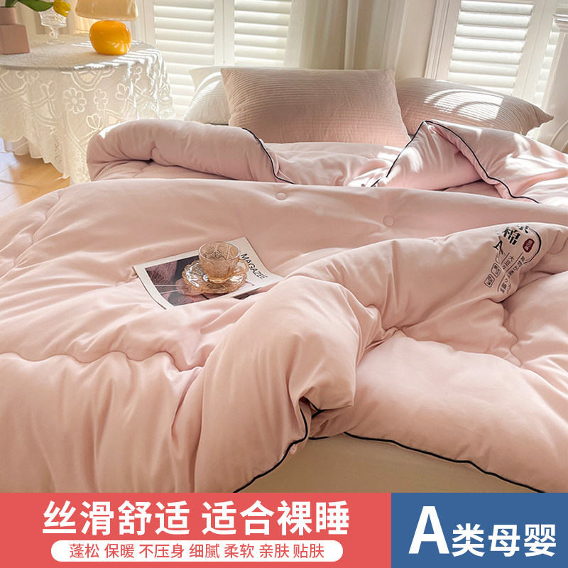 大豆纤维被冬季双人被子单人学生棉被加厚保暖8斤冬被6斤春秋被芯