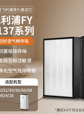 适配飞利浦空气净化器滤芯FY3137/AC3252/3254/3256/4926过滤网