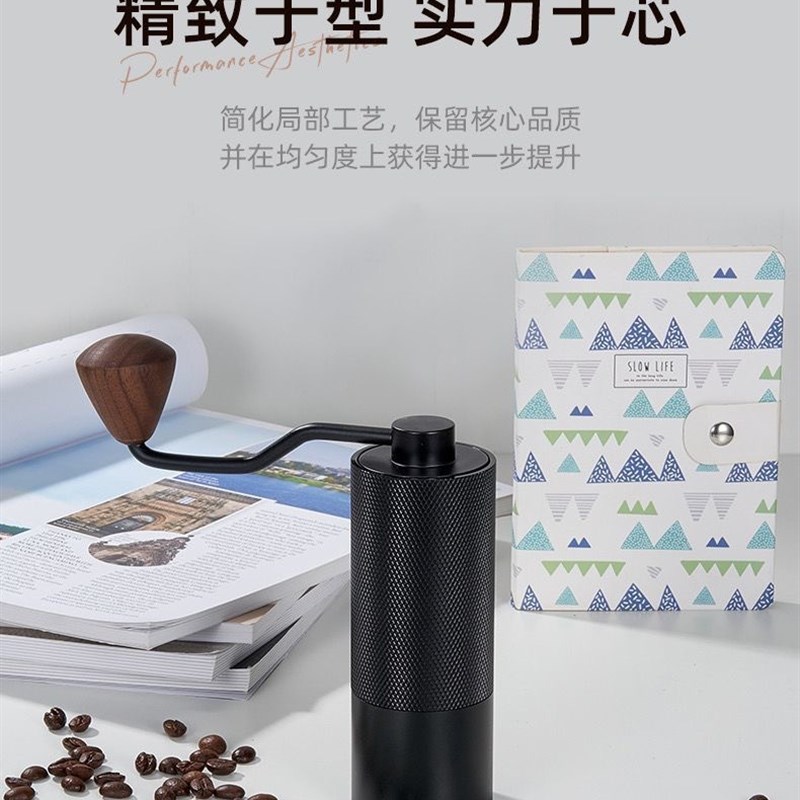 手摇咖啡磨豆机 家用手冲意式咖啡研磨器具随行现磨手动不锈钢CNC