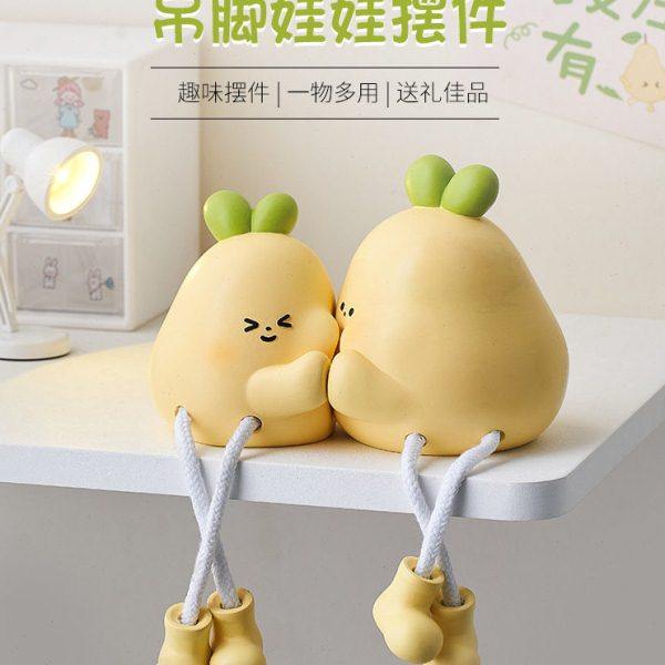 创意抱抱梨长腿吊脚娃娃摆件小卧室家居装饰品客厅电视柜生日泉熔,饰品/流行首饰/时尚饰品新,摆件,淘宝优惠券,粉丝福利购,淘宝优惠卷