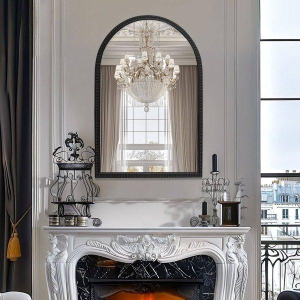 法式复古拱形浴室镜圆珠珠创意智能卫生间壁挂梳妆镜墙面装饰镜子,家装主材,智能浴室镜,淘宝优惠券,粉丝福利购,淘宝优惠卷