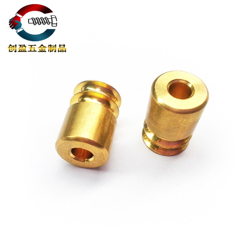 铜螺母定制 CNC车床加工铜件滚花铜嵌件注胶铜螺母 异形车件加工
