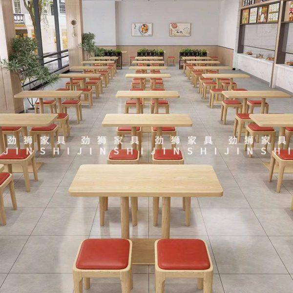 食堂餐厅实木小方凳小吃快餐店麻辣烫椅子水饺汉堡面馆长方形餐桌,商业/办公家具,食堂餐桌椅,淘宝优惠券,粉丝福利购,淘宝优惠卷