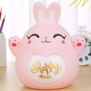 卡通可爱十二生肖兔子存钱罐儿童储蓄罐防摔大容量只进不出礼物女