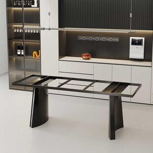 定作铁艺不锈钢拉丝桌脚餐桌腿支架子岩板大理石茶台桌腿弧形底座