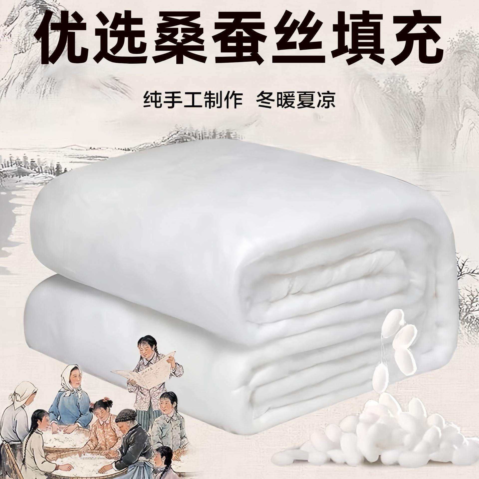 蚕丝纤维被春秋冬被子母被被芯加厚保暖桑蚕丝单双人学生被子被芯