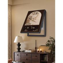 法式覆古竖版电表箱装饰画2025新款遮挡配电箱电闸盒盖板花鸟挂画