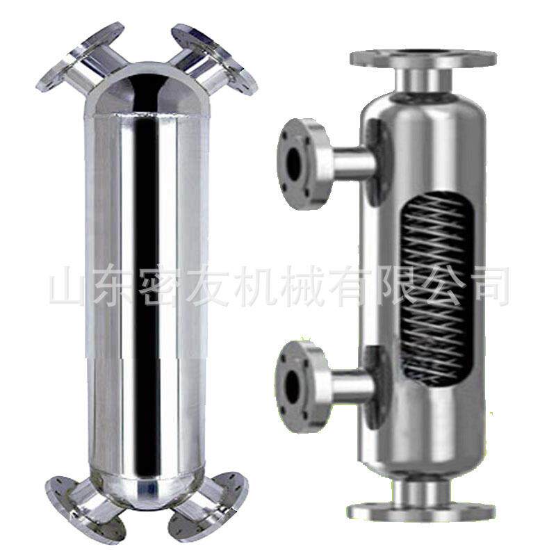 厂家供应立式卧式不锈钢螺纹缠绕管换热器钛材载气热交换冷凝器