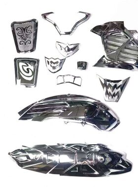 适用21-23款AEROX155 NVX155装饰件 电镀件排气罩水箱罩 空滤罩