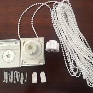 拉姆斯方型卷帘制头  38杆子拉珠拉珠 多齿轮减速省力窗帘配件