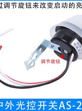 光控控制器可调感应开关DC12V白天关晚上亮AS-20灯箱自动开关装置