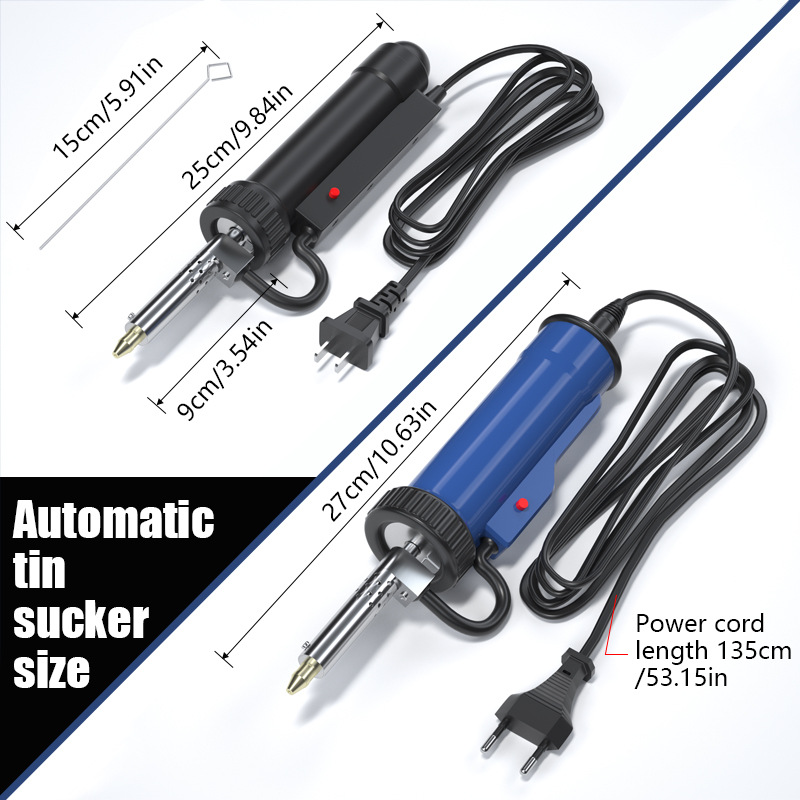 电动吸锡器两用电烙铁枪电热吸锡泵电子E拆毁维修 配4个吸头110v