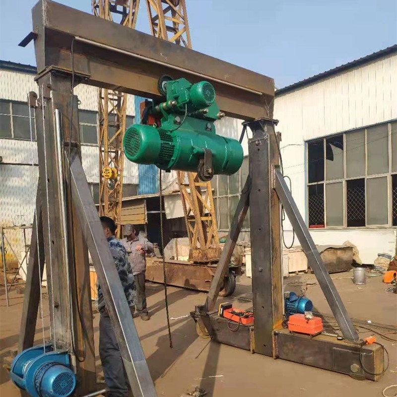 3吨龙门架电动升降式起重5吨万向移动无轨龙门吊架10t仓库码头吊