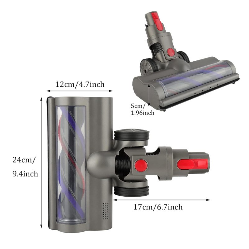 适用于戴森吸尘器V7V8V10V11V15电动地板刷大毛条软绒地刷滚刷配