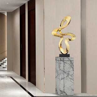 畅顺如意现代轻奢房样板客装饰摆件落地创意型酒店落地厅抽象大雕