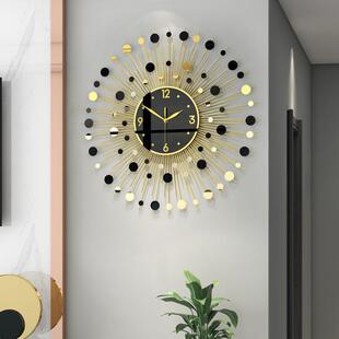 创意挂钟客墙厅饰时尚钟表简约艺术北挂BF9100C家用静装音时钟石