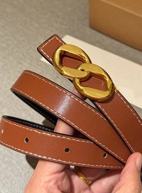 25秋冬新带搭款1女士日常百简约复古金属金色腰皮带121121a91a9