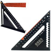 多功能7 铝合金三角尺精度加厚90度木工角尺45大号铝合金三角板