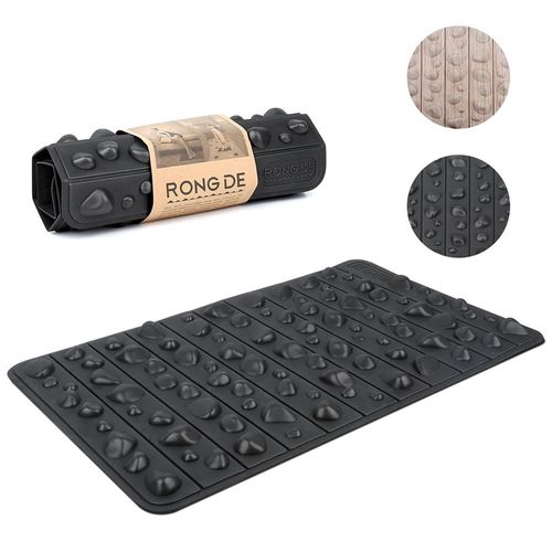 EVA指压板凸起实心高硬度可折叠石头纹脚S底按摩足垫趾压板