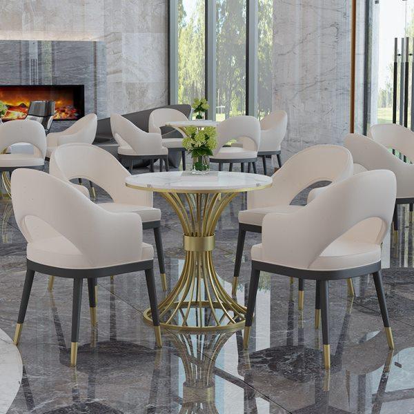 北欧轻奢售楼处部洽谈桌椅组合简约商务接待桌大理石休息区小圆桌,住宅家具,大理石餐桌,淘宝优惠券,粉丝福利购,淘宝优惠卷