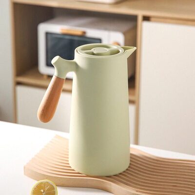 舍里木柄热水壶学生宿舍热水瓶新款家用大容量玻璃内胆保温暖水壶