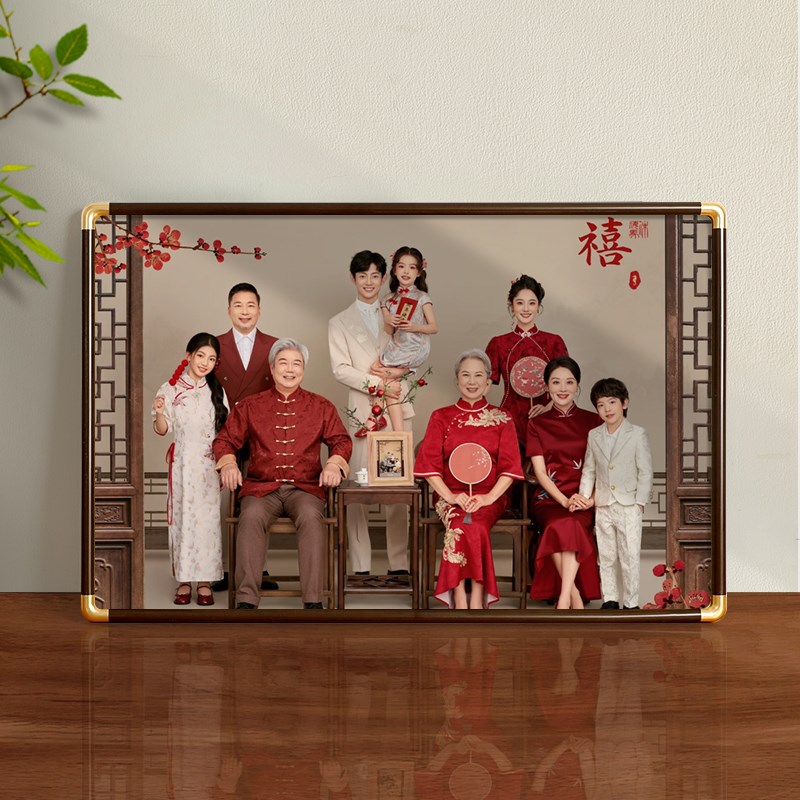 全家福洗照片做成相框摆台相片冲印婚纱H照放大打印6寸8寸画框定