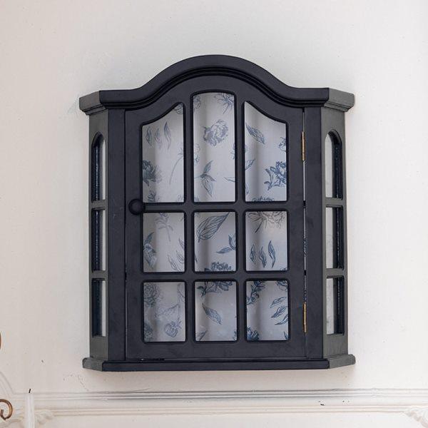 法式复古吊柜实木收纳壁柜客厅装饰储物柜拱形玻璃门展示柜壁饰,家居饰品,壁饰,淘宝优惠券,粉丝福利购,淘宝优惠卷