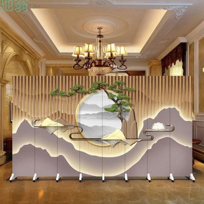 GxP新中式屏风隔断客厅遮挡酒店卧室公室简约家用折屏可移动折