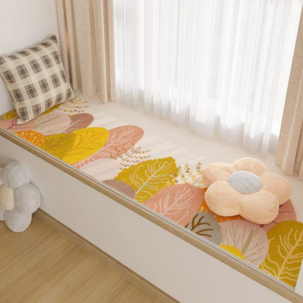 简约毛绒飘窗垫阳台卧室榻榻米加厚窗台垫2023新款雪糕绒可定制