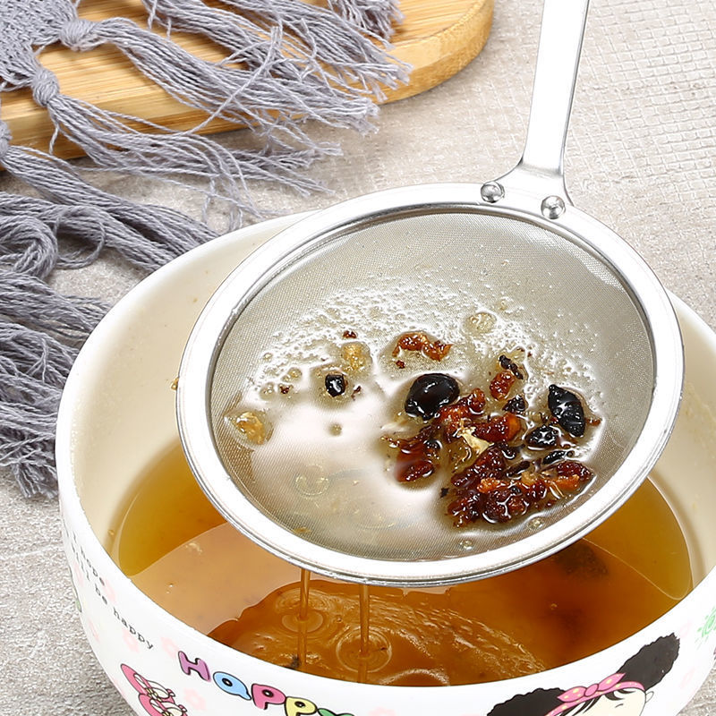 304不锈钢漏勺过滤网筛超细网豆浆过滤网隔油勺家用厨Z房滤油神器
