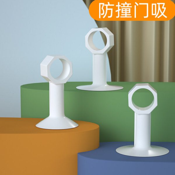米乐奇白色款高档门吸门后防撞垫窗户把手智能密码指纹锁硅胶门阻图片