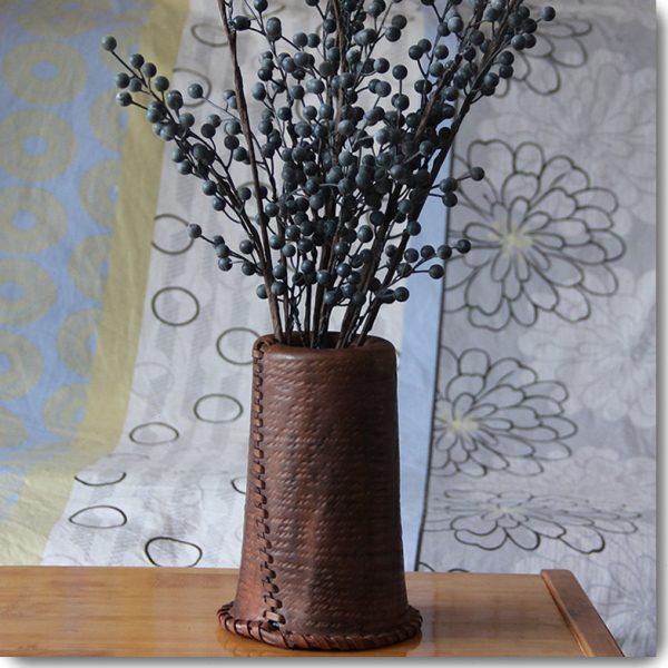 硬牛皮定型干花花瓶纯手工打造台面复古个性高端大气摆件包邮,家居饰品,花瓶,淘宝优惠券,粉丝福利购,淘宝优惠卷