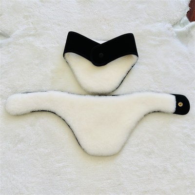 重磅皮毛一体整圈羊毛护颈椎保暖加大加厚N冬季围脖套护脖子防寒