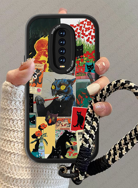 黑色猫咪适用红米k30手机壳新款女小米k30pro小羊皮疯狂i男redmi卡通k20尊享防摔Sultra至尊纪念版小众套